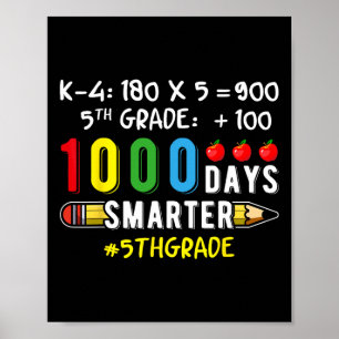 Poster Cinquième professeur de 5e année élève 100 école 1