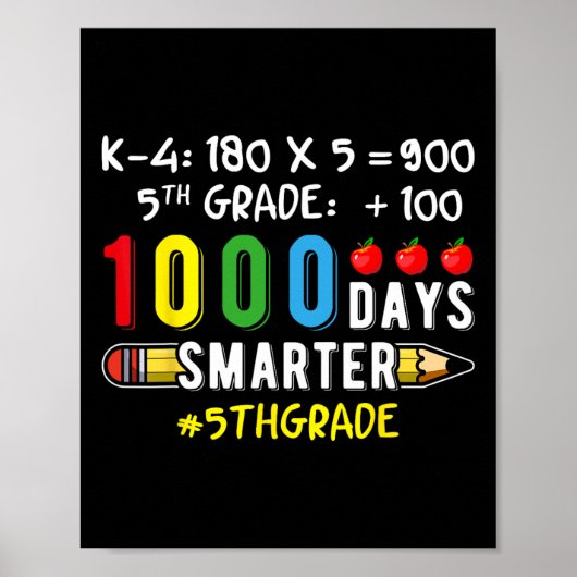 Poster Cinquième professeur de 5e année élève 100 école 1 (Devant)