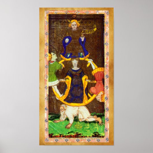 POSTER CIOTS DE RENAISSANCE ANTIQUE 10/LA ROUE DE FORTUNE (Devant)