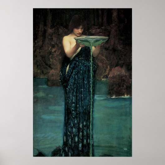 Poster Circé Invidiosa par John William Waterhouse (Devant)