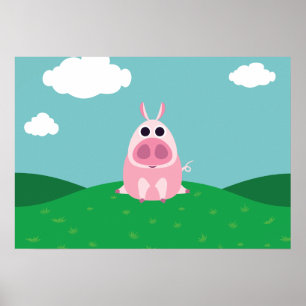 Poster Circonspect le porc
