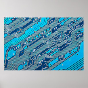 Poster circuit électronique fermer. circuit, carte, b