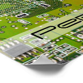 Poster Circuit imprimé circuit imprimé circuit vert circu (Coin)