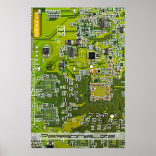 Poster Circuit imprimé circuit imprimé circuit vert circu