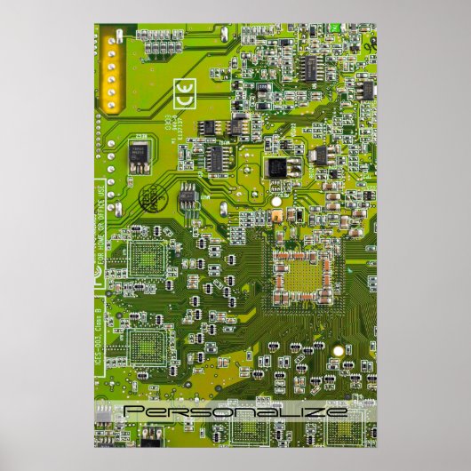Poster Circuit imprimé circuit imprimé circuit vert circu (Devant)