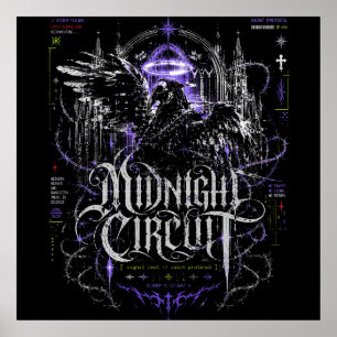 Poster Circuit Minuit Gothique Cyberpunk Graphique