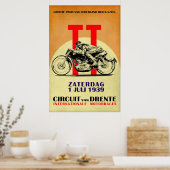 Poster Circuit Van Drente Vintage Motorcycle Racing (Cuisine)