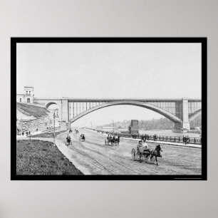 Poster Circuit Washington Bridge Harlem River 1905