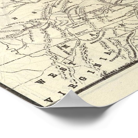 Poster Circuits d'excursions du chemin de fer du Vermont  (Coin)