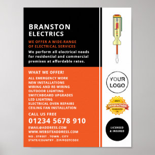 Poster Circuits électriques, Publicité électrique