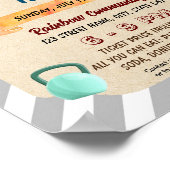 Poster Circulaire à thème Fitness mignonne (Coin)