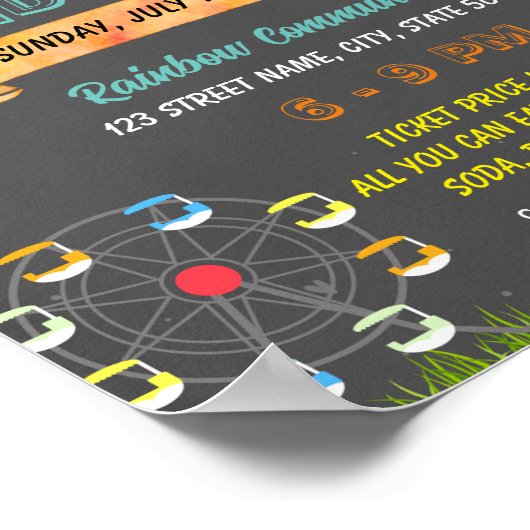 Poster Circulaire de fête du Carnaval éditable (Coin)