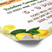 Poster Circulaire de l'école de citron modifiable (Coin)