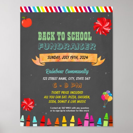 Poster Circulaire Editable School Spirit (Devant)