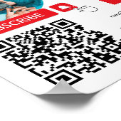 Poster Circulé Photo & QR Code, Youtube - Vlogger (Coin)