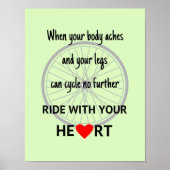 Poster Circuler avec votre citation sports coeur vert (Devant)