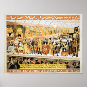 Poster Circus Barnum et Bailey Plus grand spectacle sur T