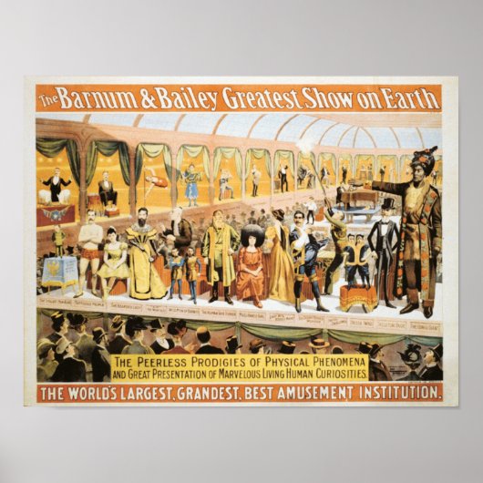 Poster Circus Barnum et Bailey Plus grand spectacle sur T (Devant)