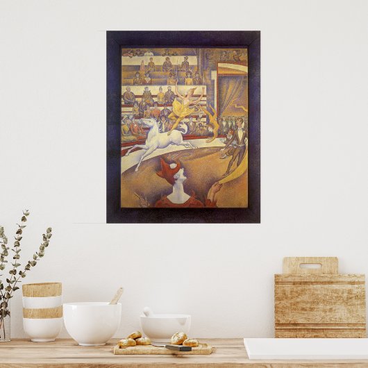 Poster Cirque de Georges Seurat, Pointillisme Vintage (Cuisine)