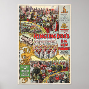 Poster Cirque de Ringling Bros - Circa 1899