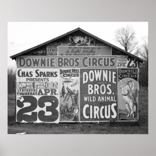 Poster Cirque Downie Bros., 1936. Photo ancienne