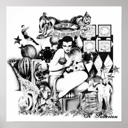 Poster Cirque vintage (Devant)