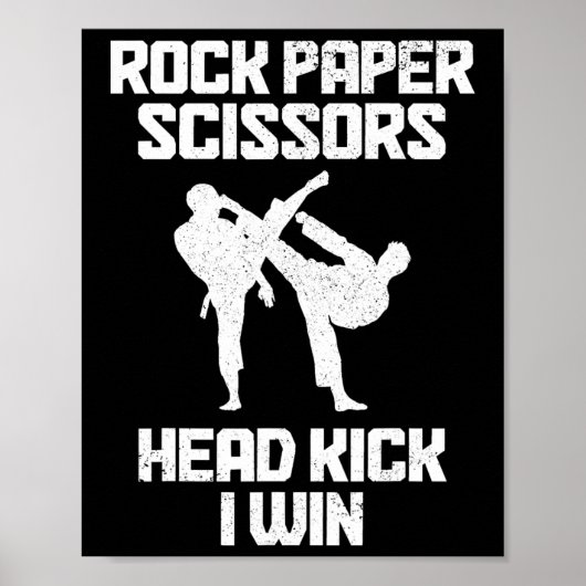 Poster Ciseaux en papier de rock Arts Martiaux Taekwondo  (Devant)
