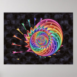 Poster Ciseaux en spirale