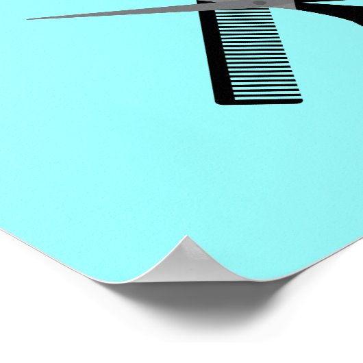 Poster ciseaux et peigne (Coin)