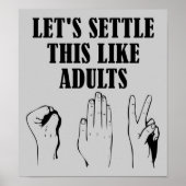 Poster Ciseaux Papier Rocher (Devant)