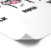 Poster Ciseaux Papier Rocher Paquets de chat Drôle Amoure (Coin)