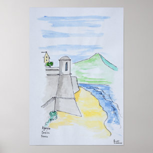 Poster Citadelle d'Ajaccio, Ajaccio Corse, France