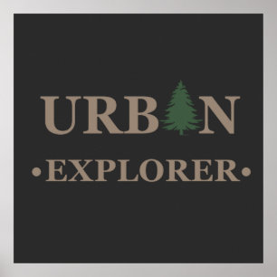 Poster citadin urbain explorateur métropolitain centre vi