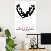 Poster Citation 2ÈME GUERRE MONDIALE de Pop Art Eagle par (Bureau à domicile)