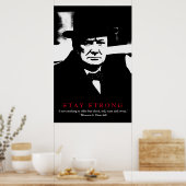 Poster Citation 2ème guerre mondiale Winston Churchill Mo (Cuisine)