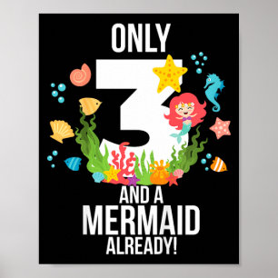 Poster Citation 3e anniversaire Enfants _seulement 3 Et U