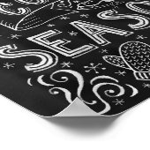 Poster Citation à la main de la saison chaude de cacao (Coin)