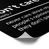 Poster Citation à ne pas se soucier (Coin)