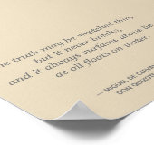 Poster Citation à petite cote de vérité étirée (Coin)