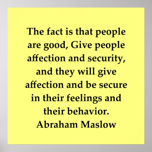 Poster citation abraham maslow (Devant)