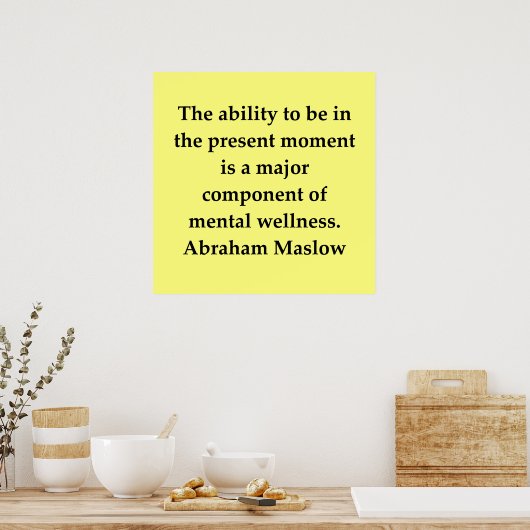Poster citation abraham maslow (Cuisine)