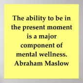 Poster citation abraham maslow (Devant)