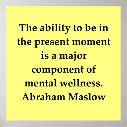 Poster citation abraham maslow (Devant)