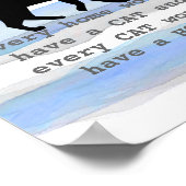 Poster Citation amoureux des chats sur la conception des  (Coin)