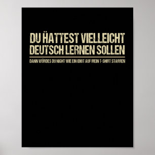 Poster Citation-Amusant Conférencier allemand Deutschland