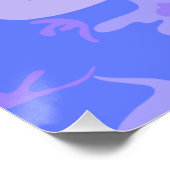 Poster Citation amusante Camouflage Pastel Blue Abstrait (Coin)