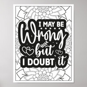 Poster Citation amusante Couleur adulte