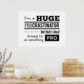 Poster Citation amusante de Procrastinator (Cuisine)