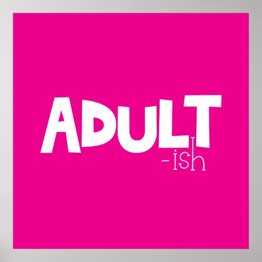 Poster Citation Amusante Noire & Blanc Adulte Dit (Devant)