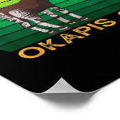 Poster Citation Animale Amusante Okapi Avec Conception Vi (Coin)